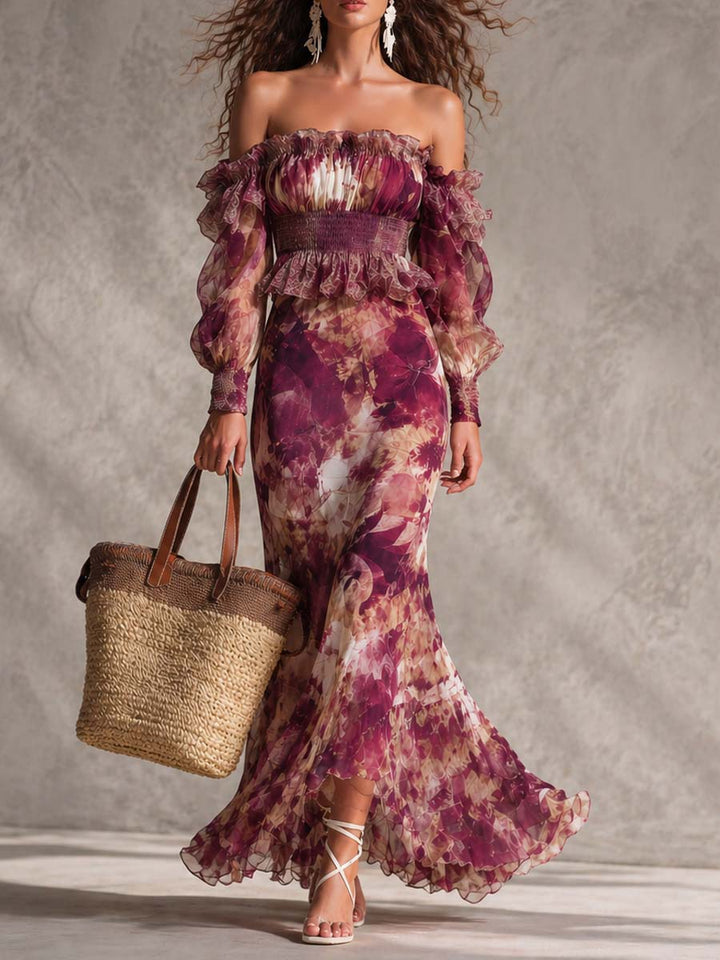 Julienne Stanmore Burgundy Wedding Guest Dress