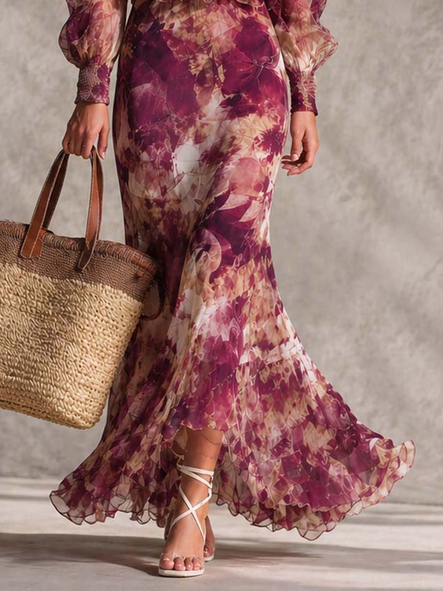 Julienne Stanmore Burgundy Wedding Guest Dress