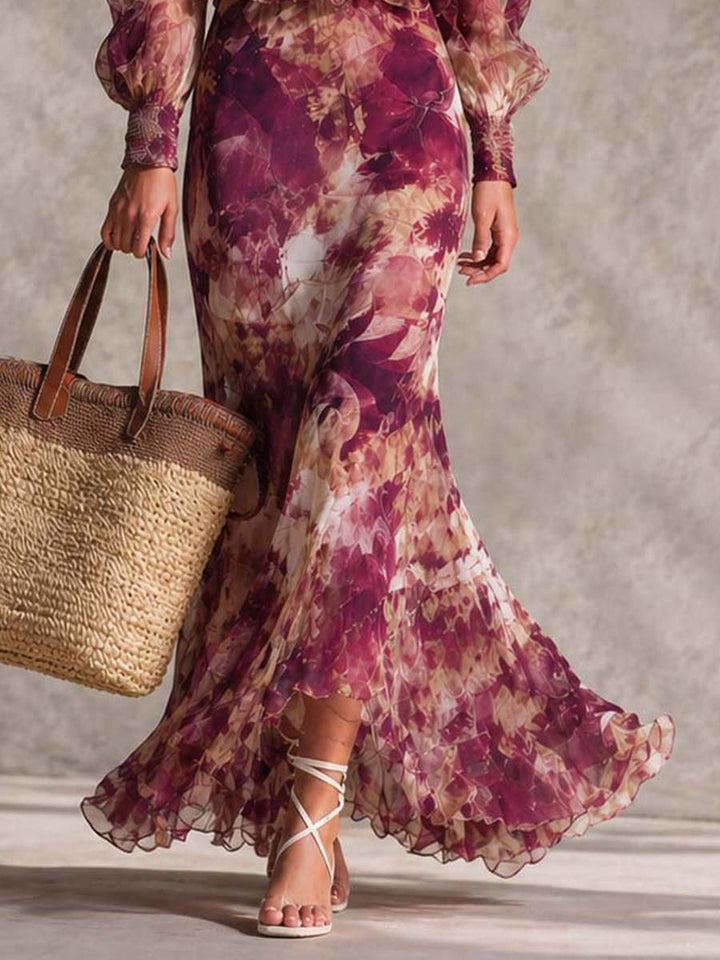 Julienne Stanmore Burgundy Wedding Guest Dress