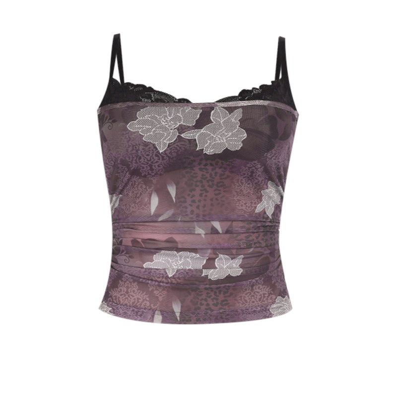 Celeste Monroe - Floral Mesh Corset Top - Back to School Statement