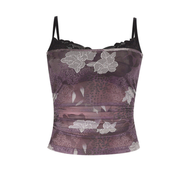 Celeste Monroe - Floral Mesh Corset Top - Back to School Statement