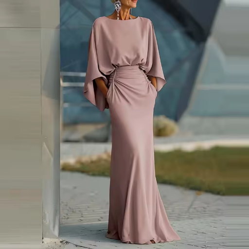 Blandine Corvine Burgundy Wedding Guest Dress