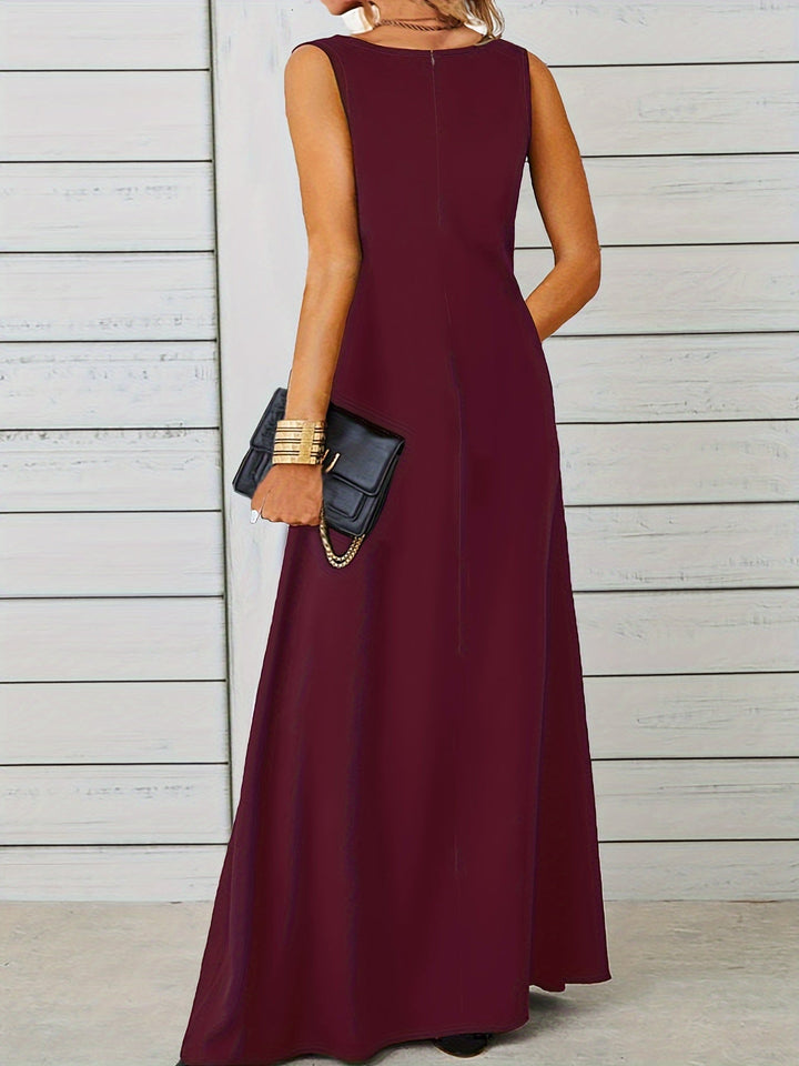 Wilhelmina Beaumaris Burgundy Wedding Guest Dress