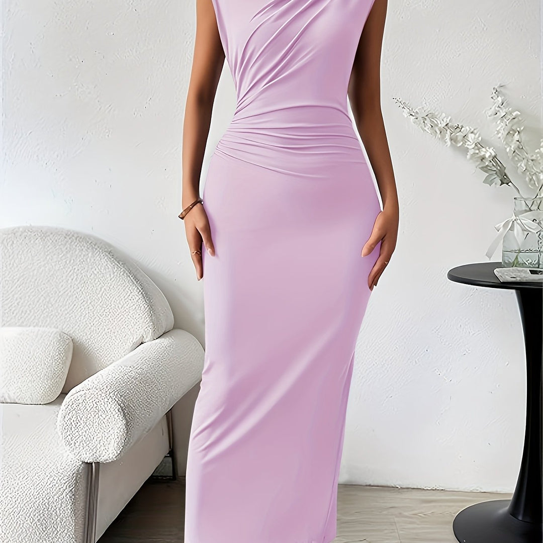 Perrine Elmsworth Burgundy Wedding Guest Dress