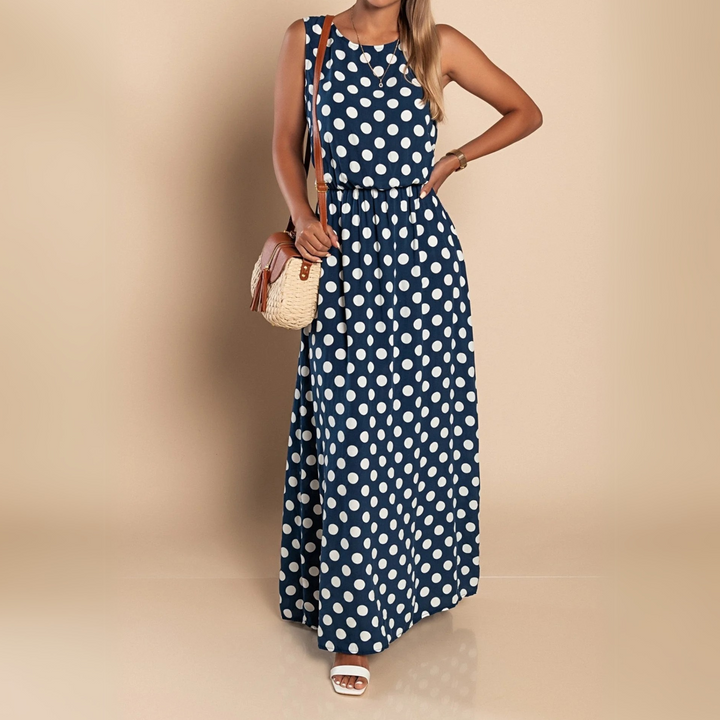 Giulia Moreau Polka Dot Maxi Dress