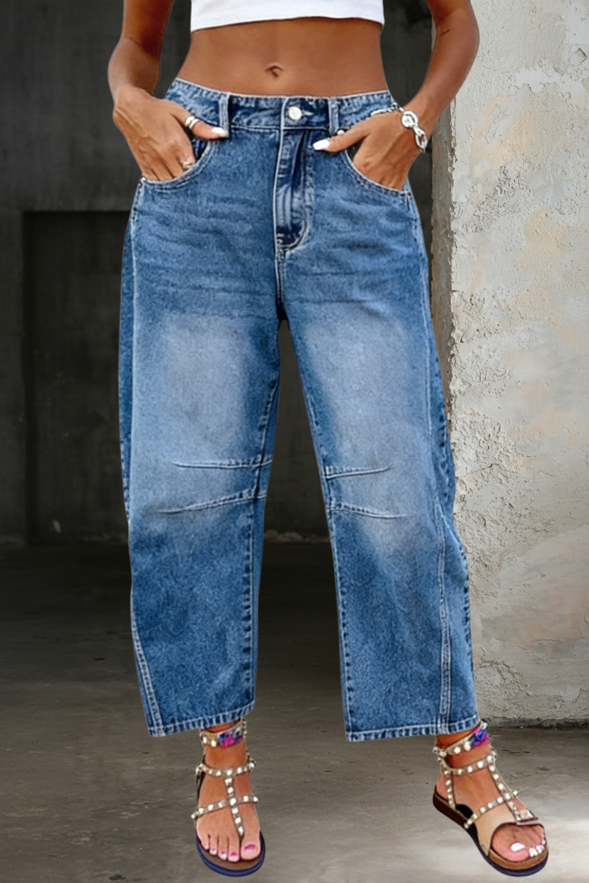 Wilhelmina Harrowgate Barrel Leg Jeans
