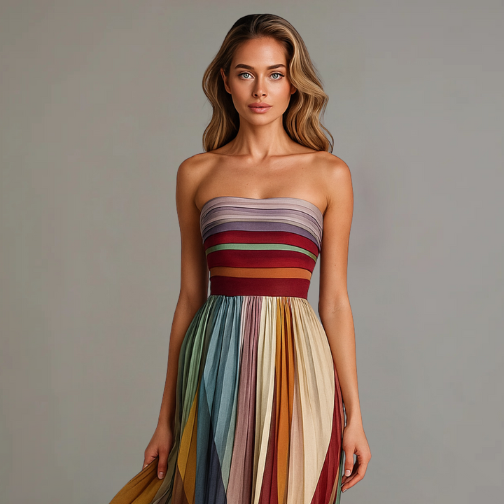 Bianca Bellandi Pleated Maxi Dress