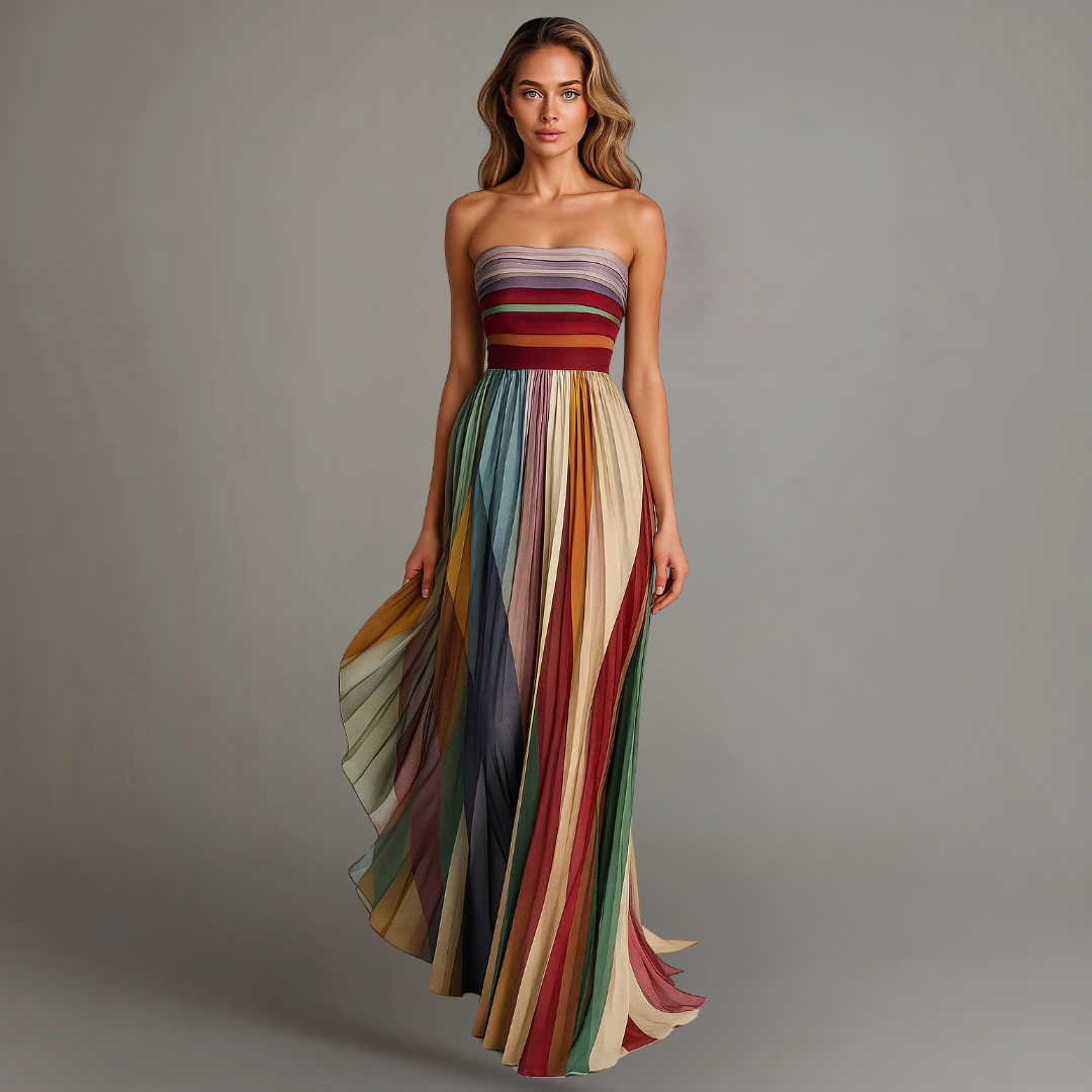 Bianca Bellandi Pleated Maxi Dress