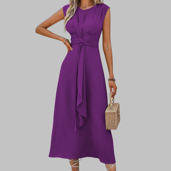 Isolde Kesteven Burgundy Wedding Guest Dress