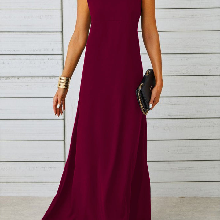 Wilhelmina Beaumaris Burgundy Wedding Guest Dress