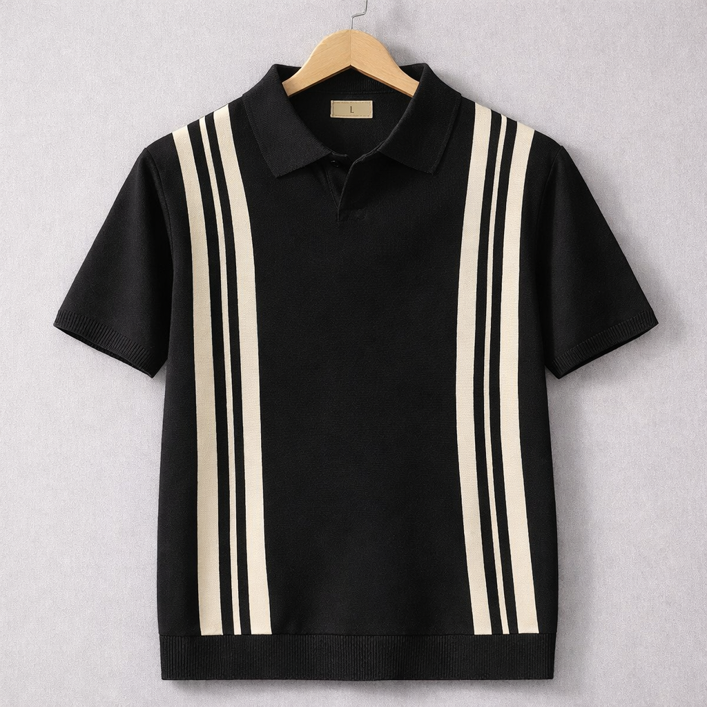 Luca Moretti Striped Polo