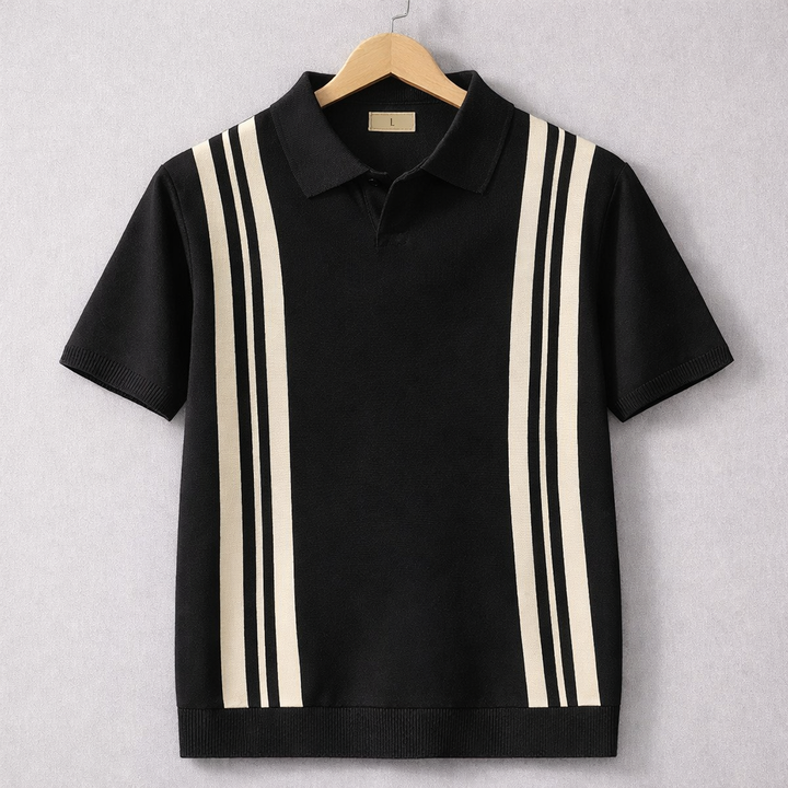 Luca Moretti Striped Polo