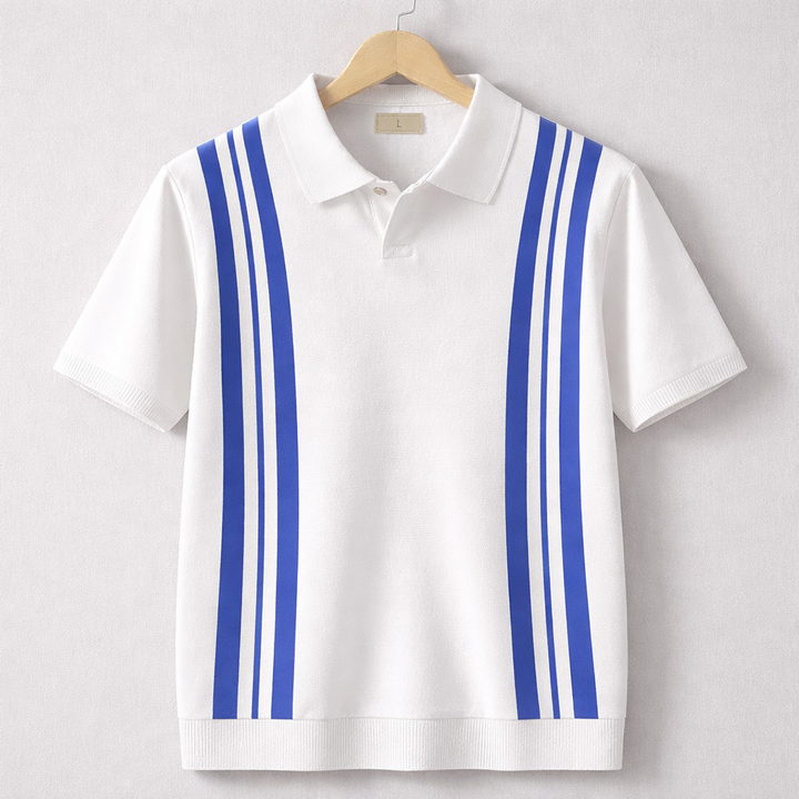 Luca Moretti Striped Polo