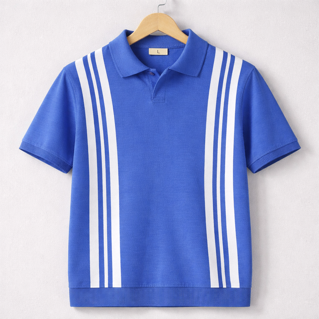 Luca Moretti Striped Polo
