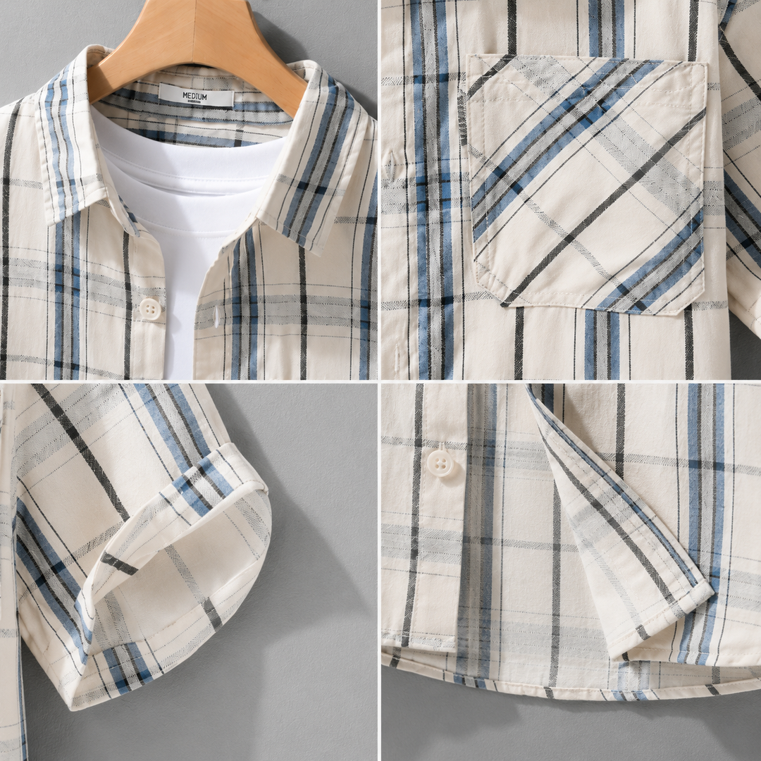 Elio Moretti Plaid Cotton Shirt