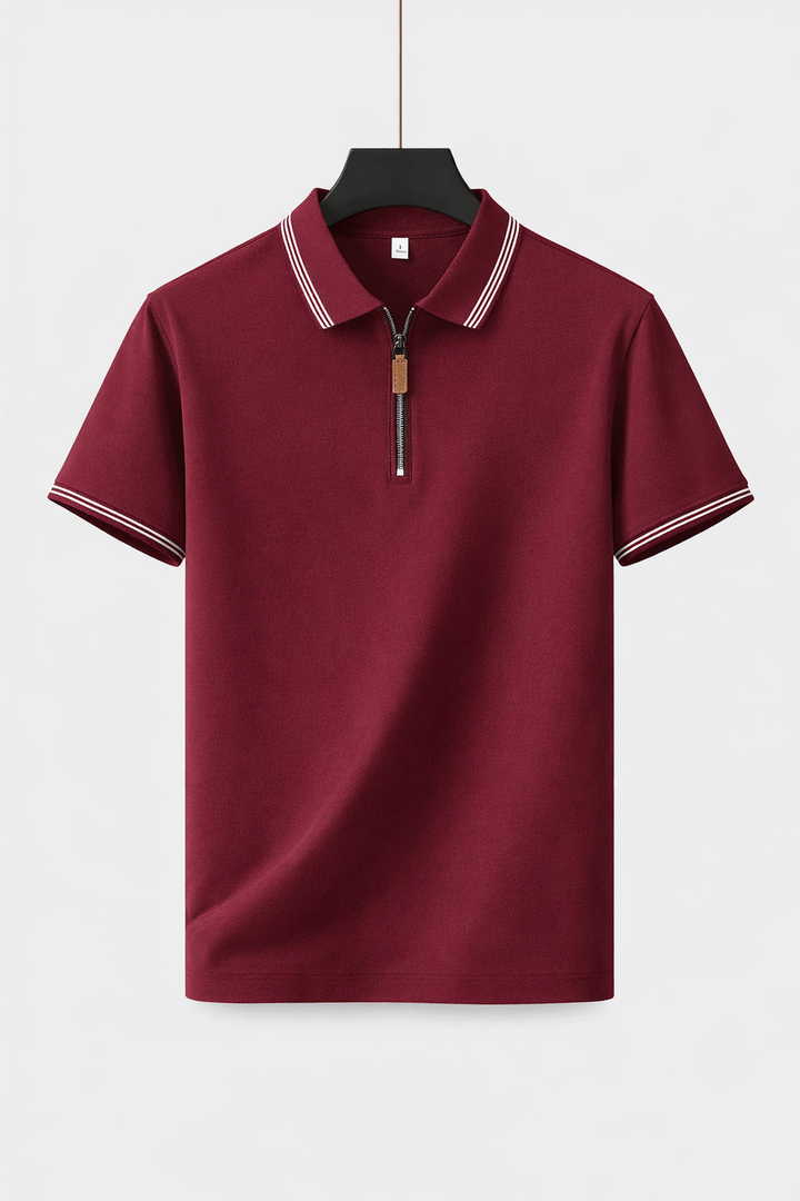 Jacob Mason Zip-Up Polo Shirt