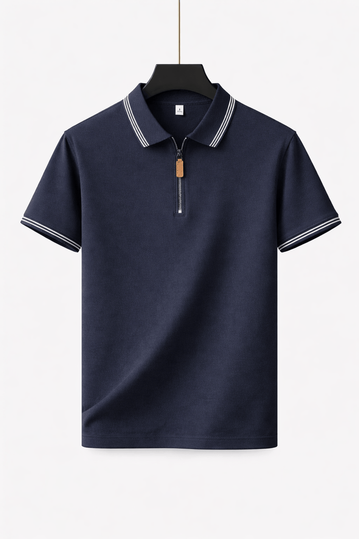 Jacob Mason Zip-Up Polo Shirt