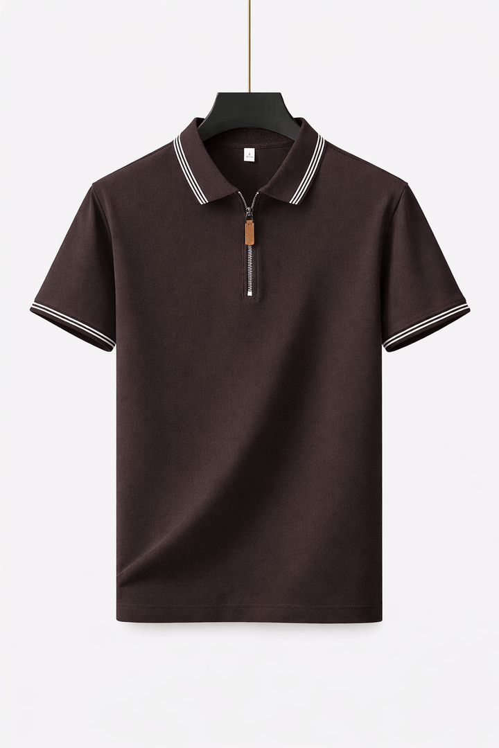 Jacob Mason Zip-Up Polo Shirt
