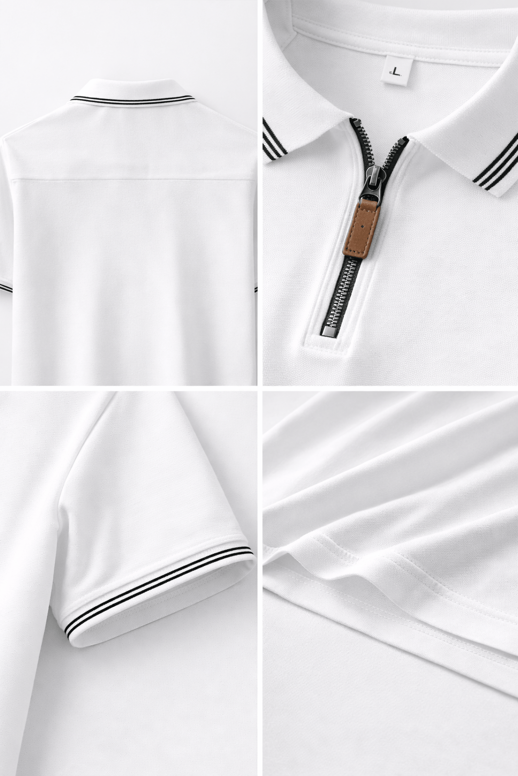Jacob Mason Zip-Up Polo Shirt