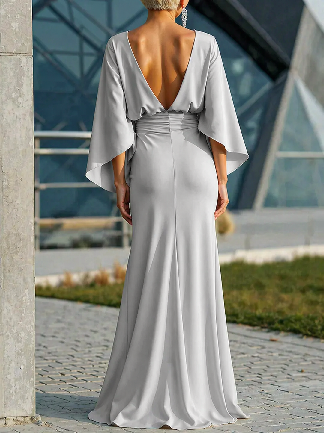 Blandine Corvine Burgundy Wedding Guest Dress