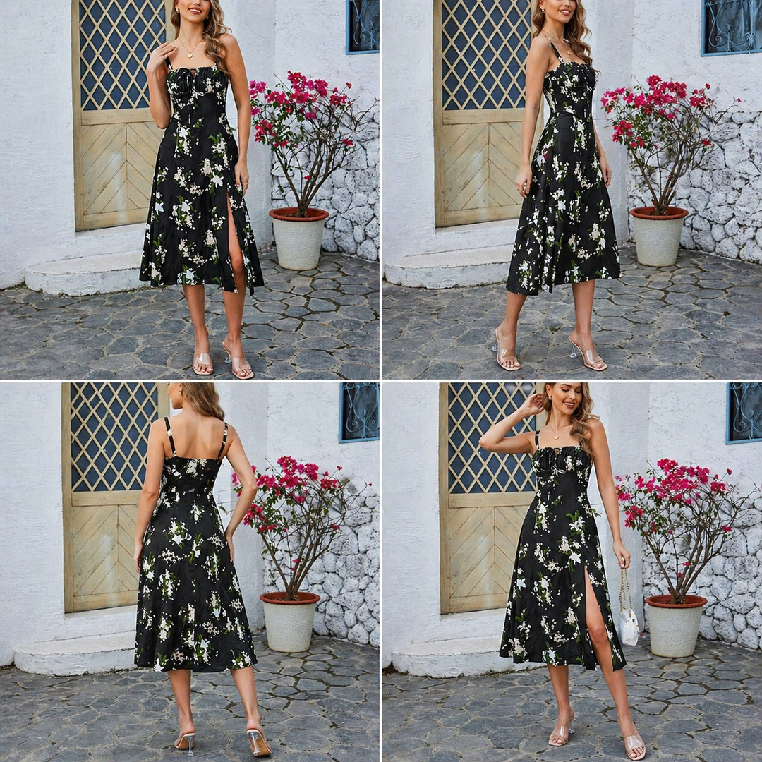 Livia Santoro Floral Midi Dress
