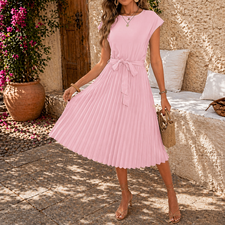Camilla Virelli Pleated Midi Dress