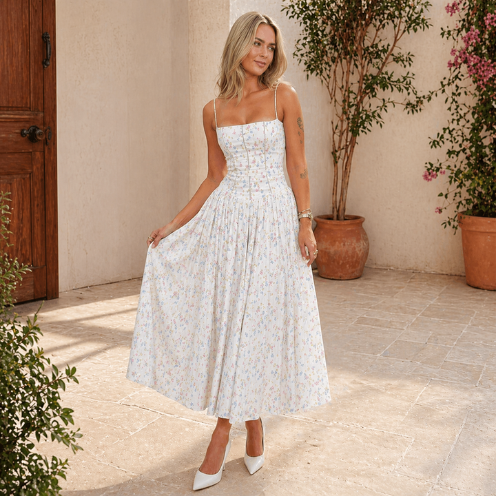 Luciana Bellmont Floral Midi Dress