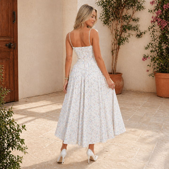 Luciana Bellmont Floral Midi Dress