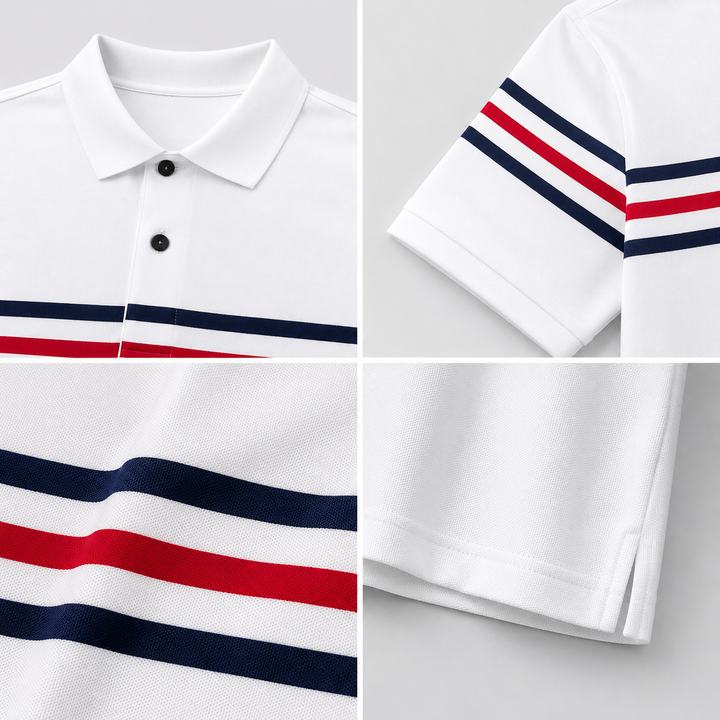 Nico Moretti Stripe Polo Shirt