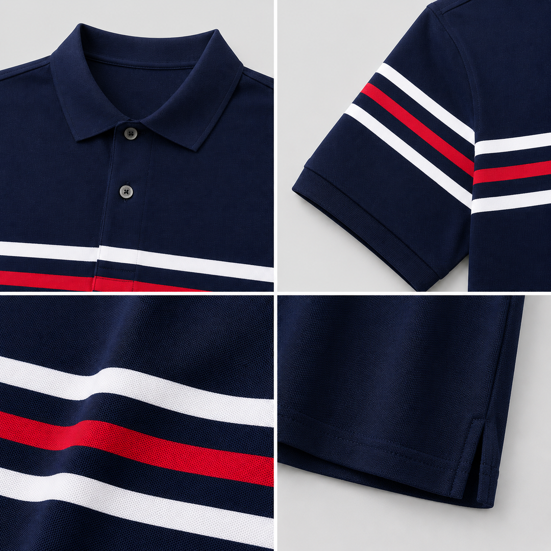 Nico Moretti Stripe Polo Shirt