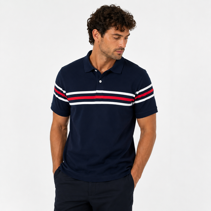 Nico Moretti Stripe Polo Shirt