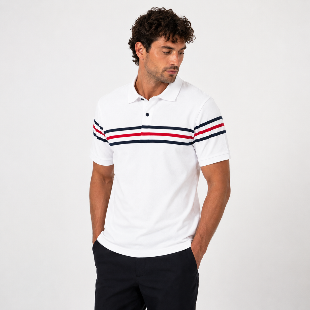 Nico Moretti Stripe Polo Shirt