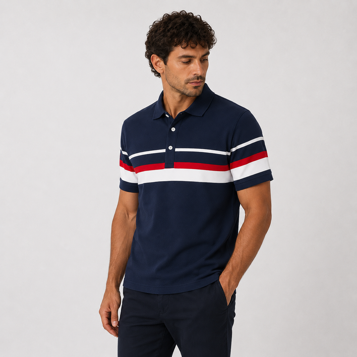 Luca Valerio Stripe Polo Shirt