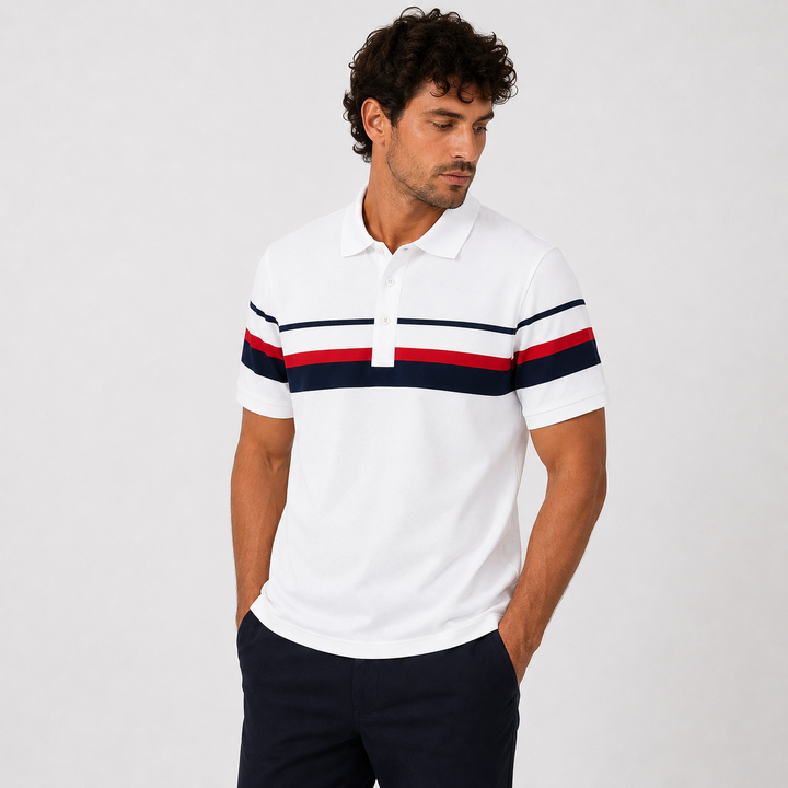 Luca Valerio Stripe Polo Shirt