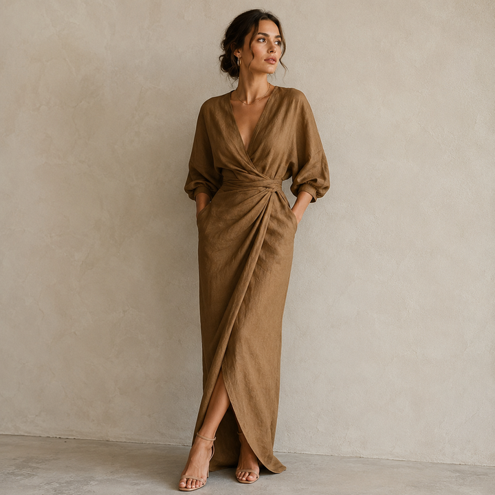 Valentina Fiorini Wrap Maxi Dress