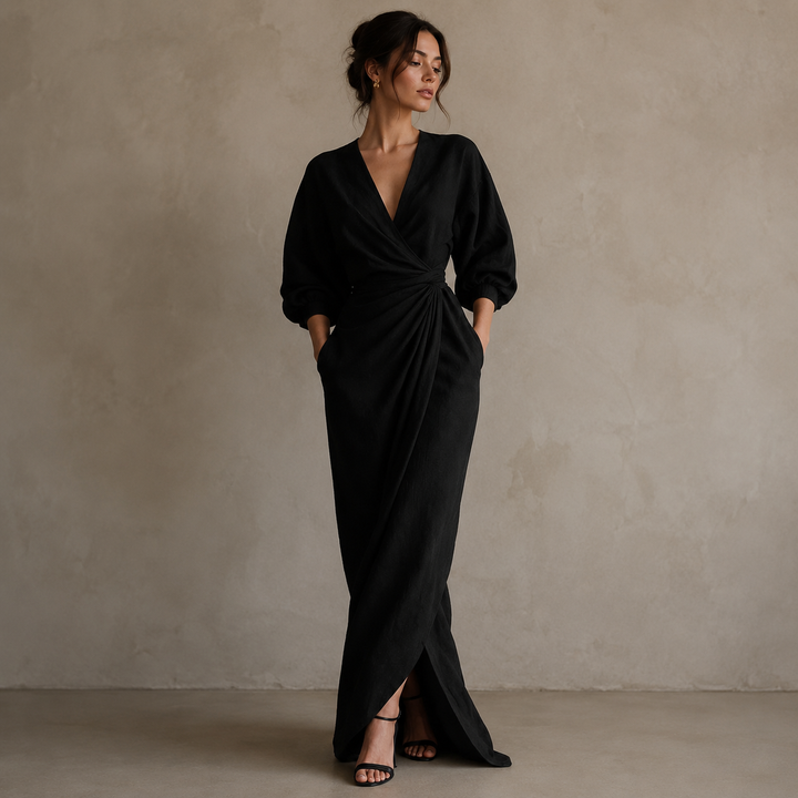 Valentina Fiorini Wrap Maxi Dress