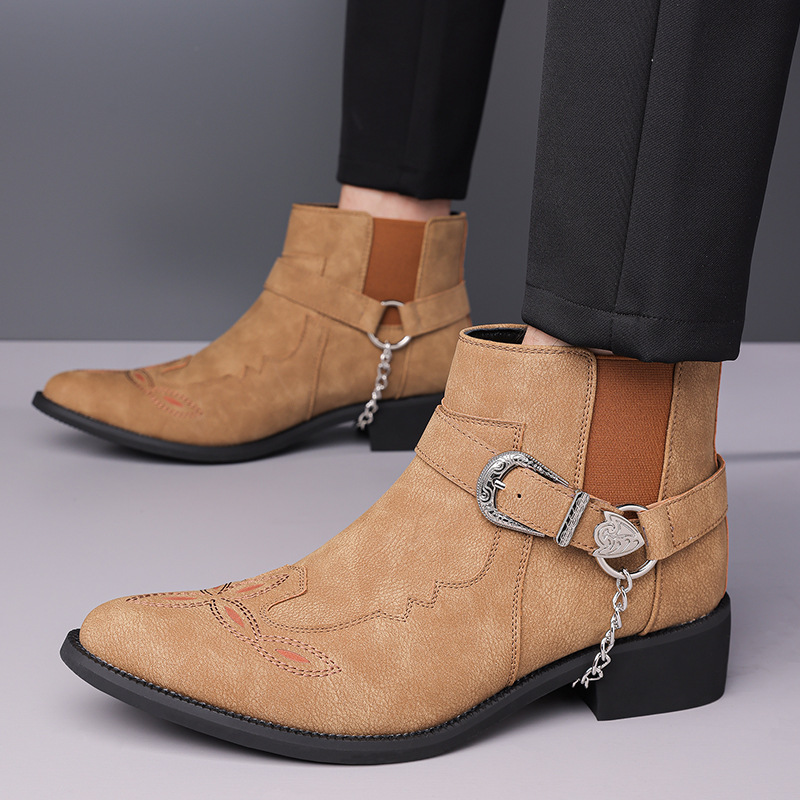 Cora Shelton Suede Western Leather Cowboy Boots