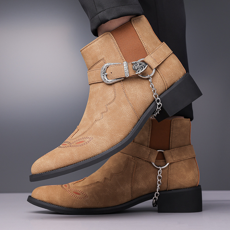 Cora Shelton Suede Western Leather Cowboy Boots