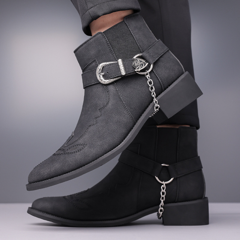 Cora Shelton Suede Western Leather Cowboy Boots
