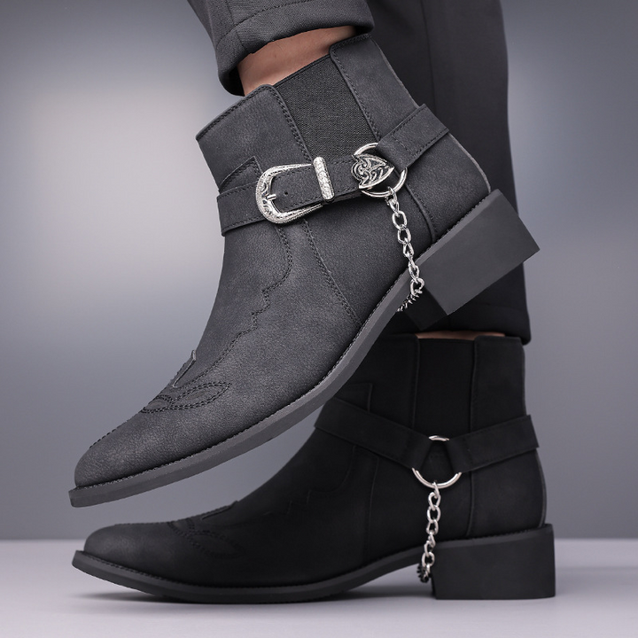 Cora Shelton Suede Western Leather Cowboy Boots