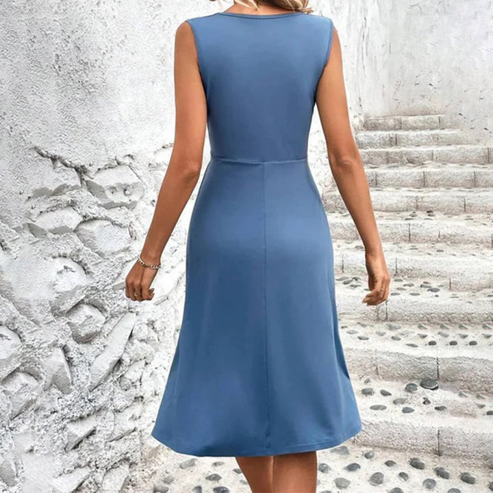 Serena Moreau Floral Wedding Guest Midi Dress