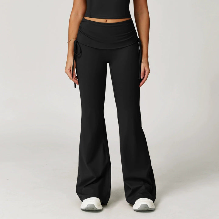 Hailey Steele - Foldover High-Waist Flare Pants - Back to School Chic