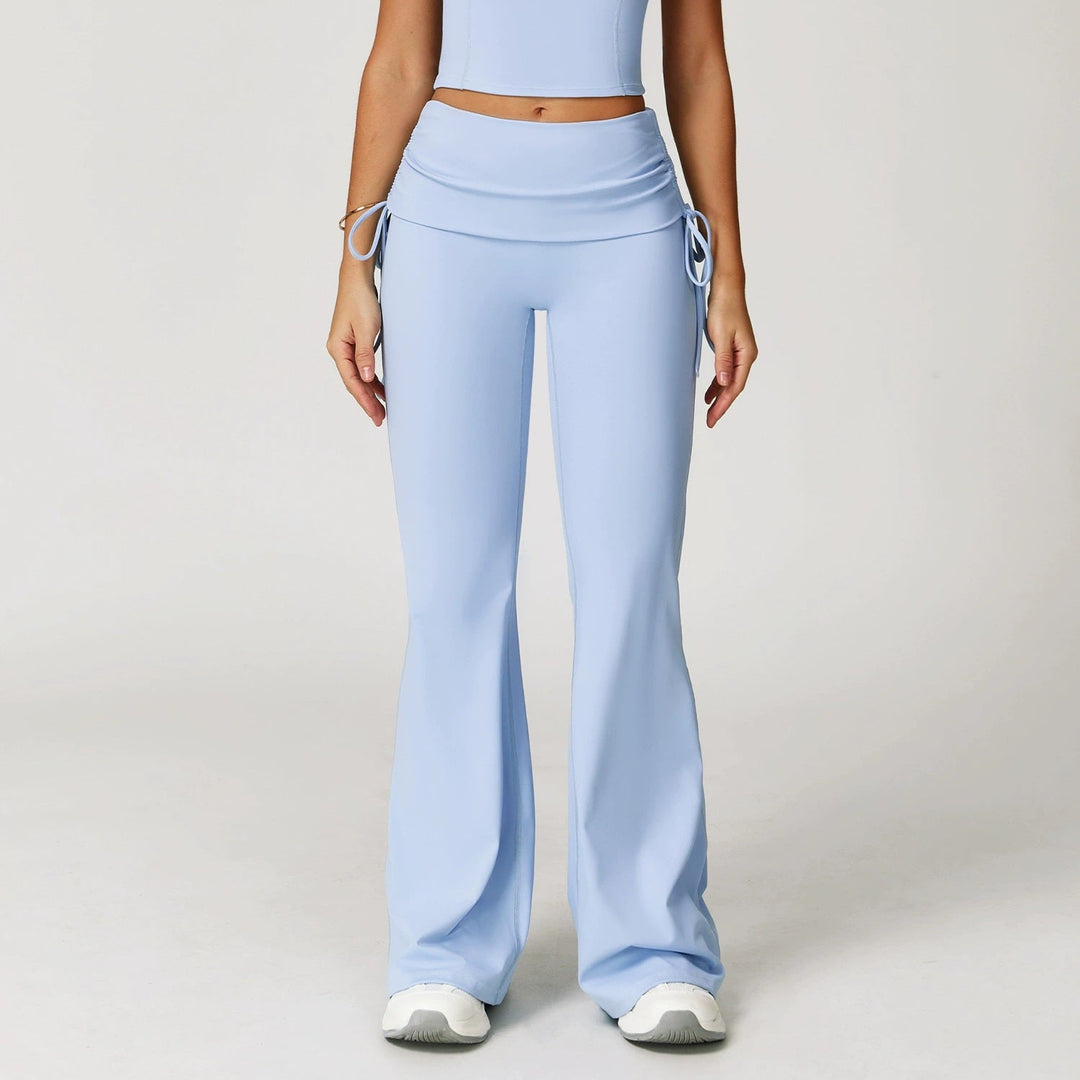 Hailey Steele - Foldover High-Waist Flare Pants - Back to School Chic