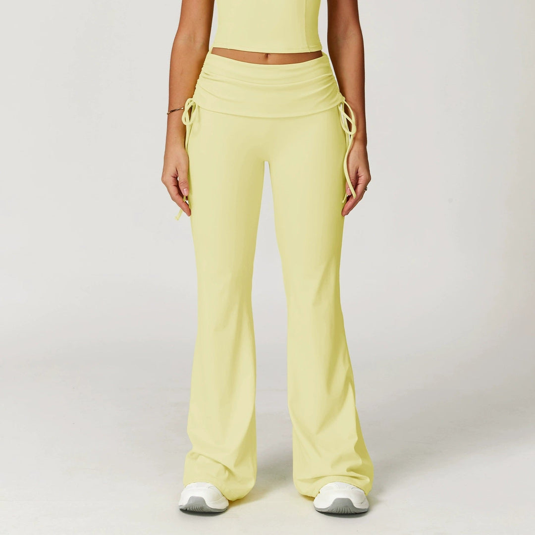 Hailey Steele - Foldover High-Waist Flare Pants - Back to School Chic
