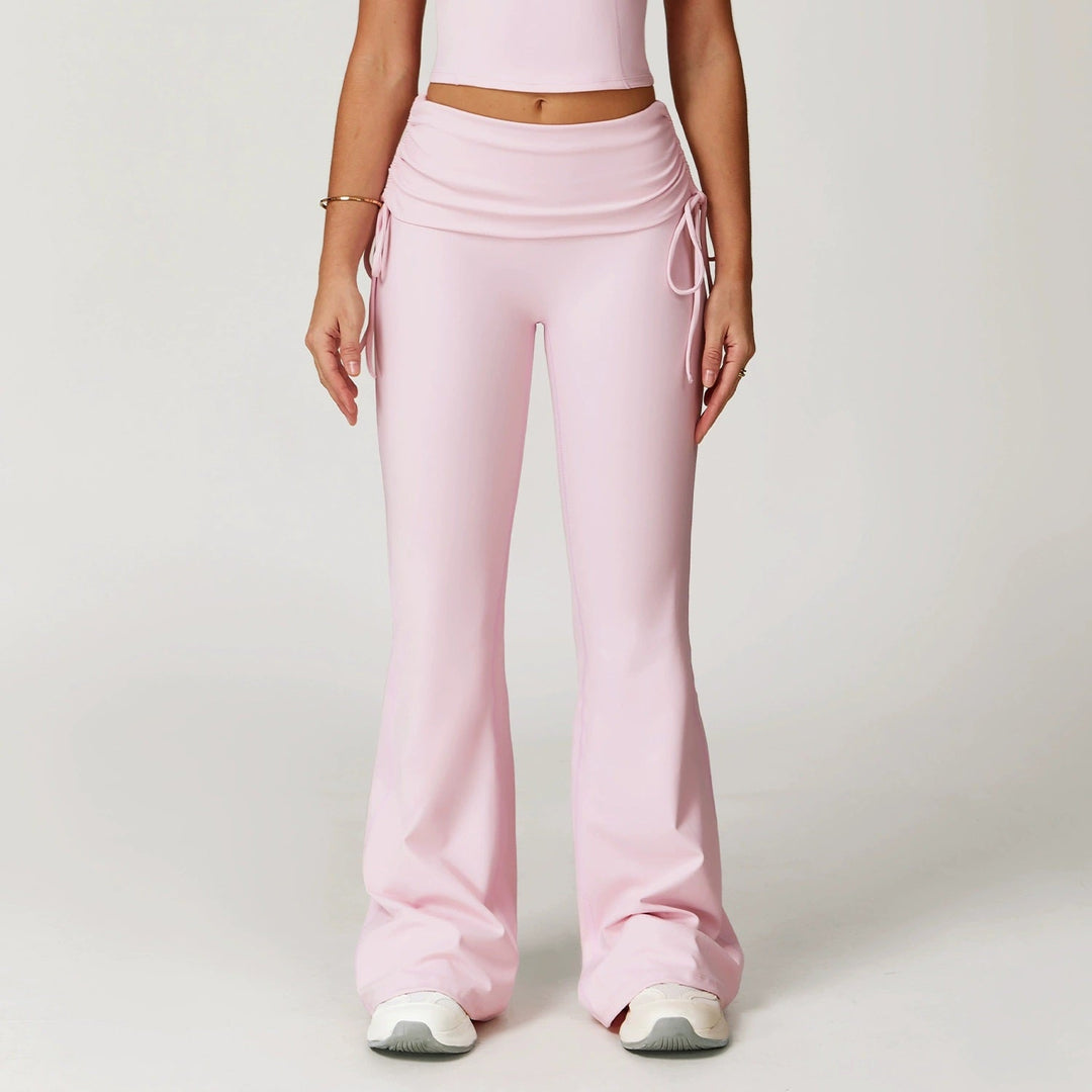 Hailey Steele - Foldover High-Waist Flare Pants - Back to School Chic
