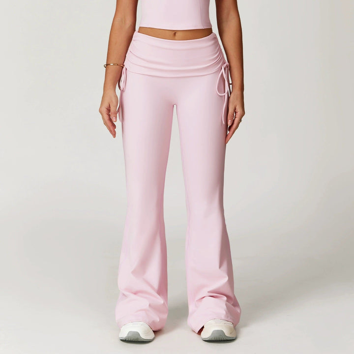 Hailey Steele - Foldover High-Waist Flare Pants - Back to School Chic