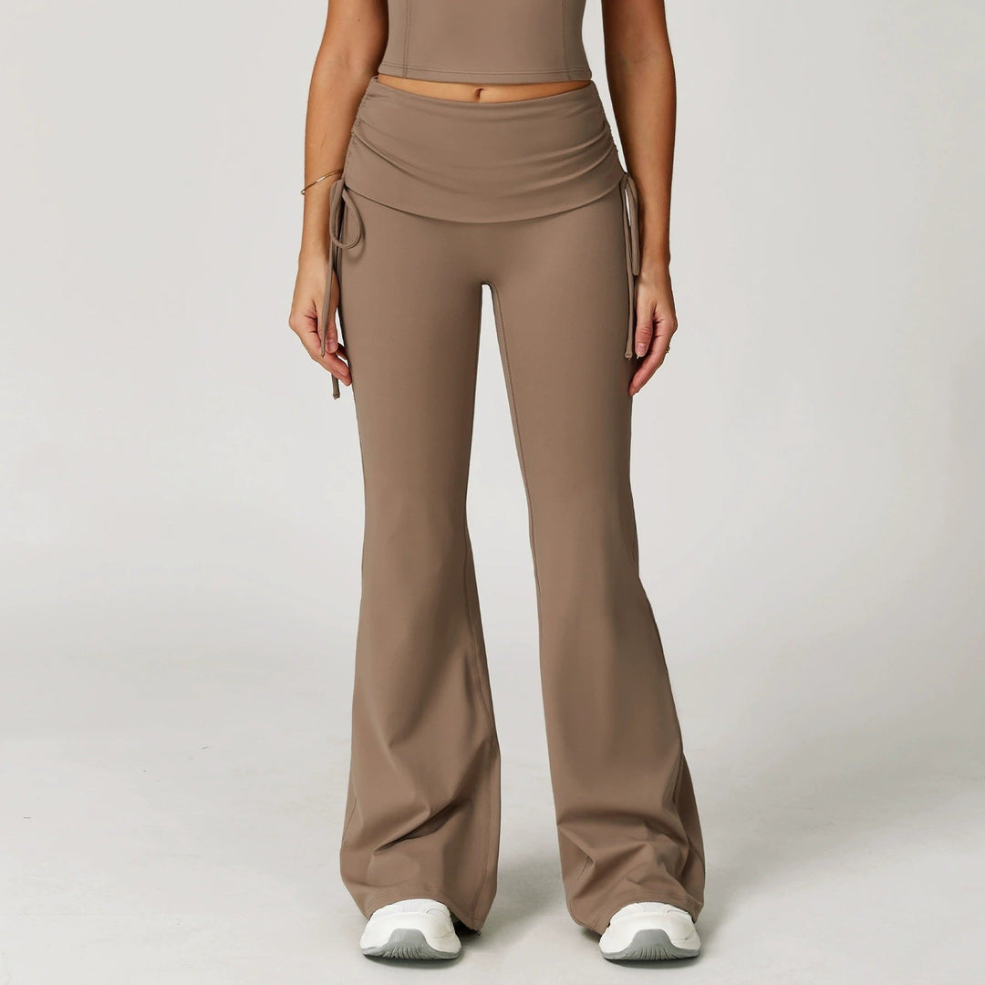 Hailey Steele - Foldover High-Waist Flare Pants - Back to School Chic