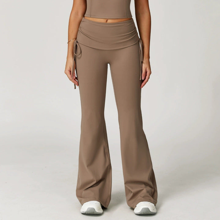 Hailey Steele - Foldover High-Waist Flare Pants - Back to School Chic