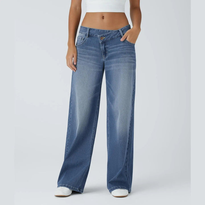 Tessa Langford - Stretch Low-Rise Wide-Leg Jeans - Back to School Denim