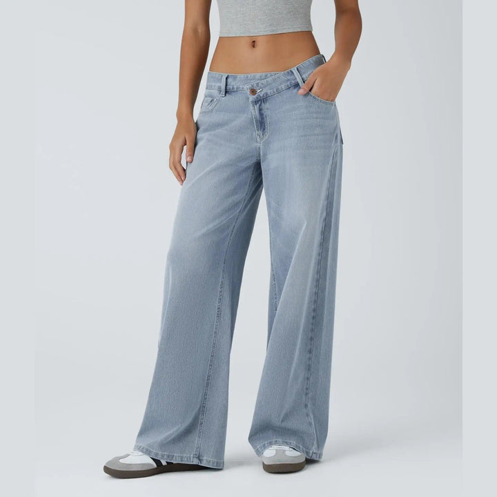 Tessa Langford - Stretch Low-Rise Wide-Leg Jeans - Back to School Denim